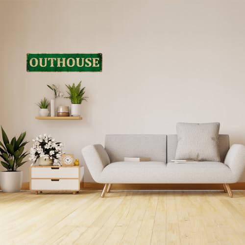 KIOZIY Outhouse Metal Plaque Retro Wall Decor