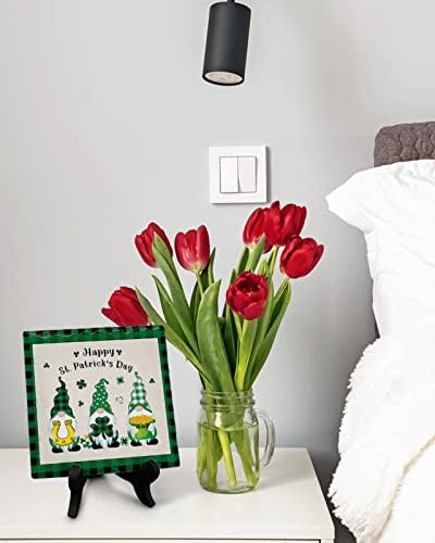 Farm Gnome Desk Decor with Wooden Stand