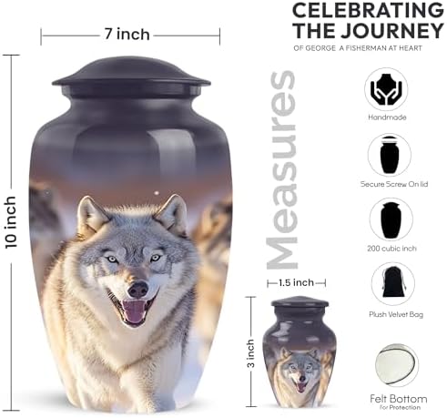 LEXFAY Decorative Urns Set of 2 for Ashes