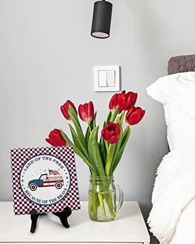 LEOSUCRE Independence Day Desk Decor Plaque