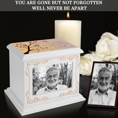 Wooden Cremation Urn with Photo Frame for Human Ashes