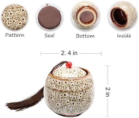 Set of 6 Small Ceramic Urns for Human Ashes and Pet Remains