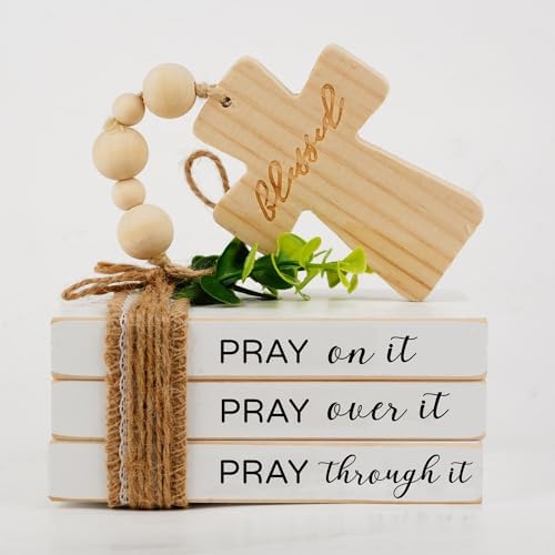 Farmhouse Mini Tiered Tray Decor with Cross