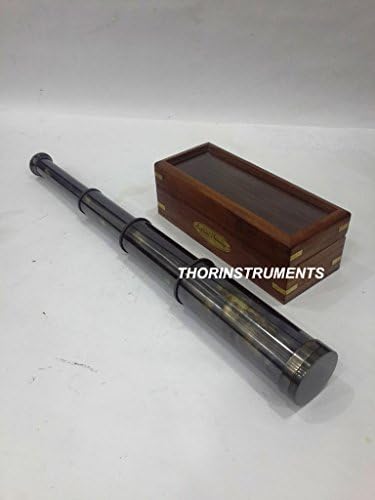 Vintage 14 Inch Telescope With Wooden Box
