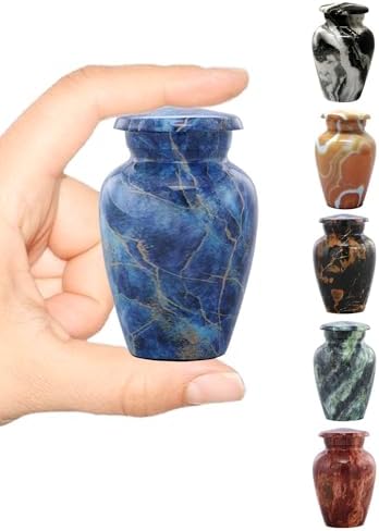 Marble Finish Mini Cremation Urn for Human or Pet Ashes