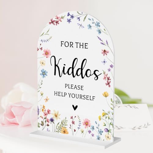 Wedding Sign for The Kiddos 5x7 Inch Acrylic Plaque