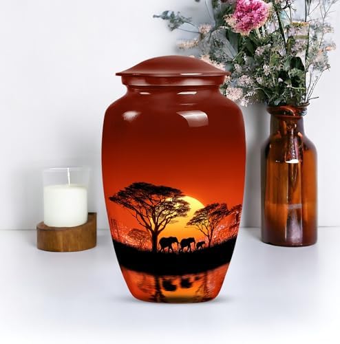 Elephant Memorial Decorative Urn for Human Ashes