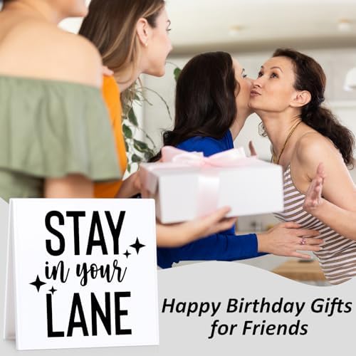 Funny Office Decor Stay In Your Lane Desk Sign