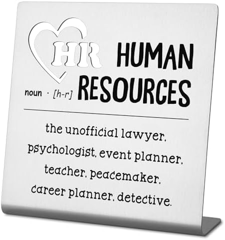 Funny HR Desk Sign Plaque for Women and Coworkers