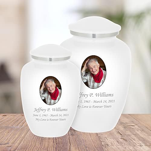 Homage Medium Custom Photo Cremation Urn - 80 Cubic Inch Capacity