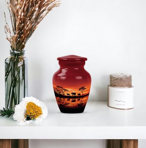 Mini Ash Urns Set of 4 - 3 Inch Decorative Cremation Urns