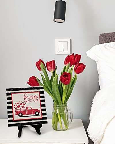 Red Love Truck Be-Mine Desk Decor Sign
