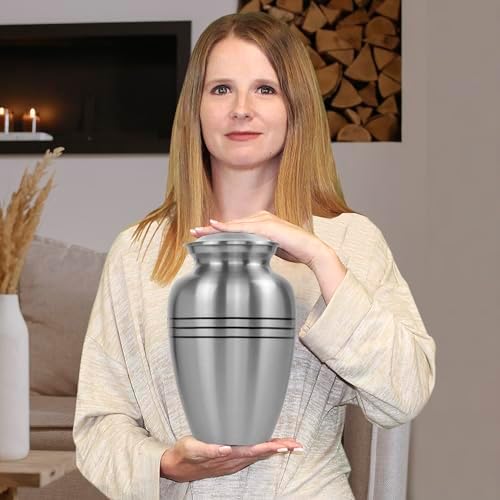 Trupoint Memorials Pewter Cremation Urn for Adult Ashes