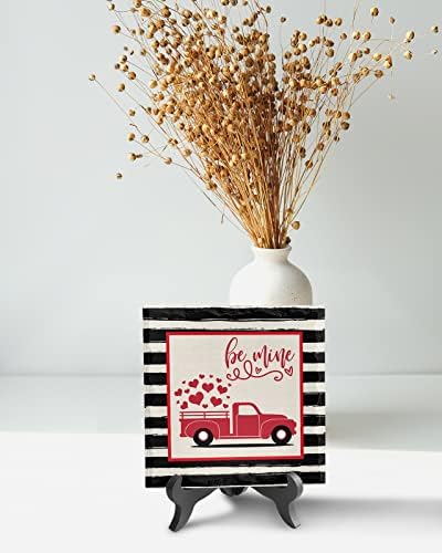 Red Love Truck Be-Mine Desk Decor Sign