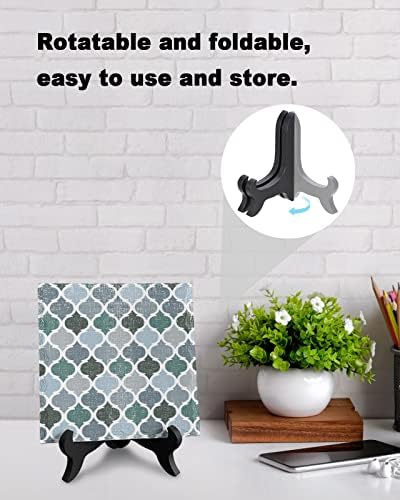 Vintage Moroccan Desk Decor Plaque with Wooden Stand