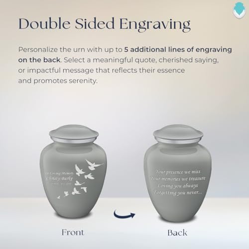 GetUrns Personalized Dove Cremation Urn for Human Ashes 44 lbs