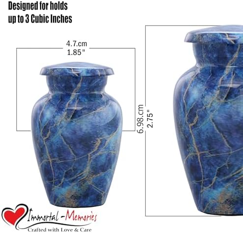 Marble Finish Mini Cremation Urn for Human or Pet Ashes