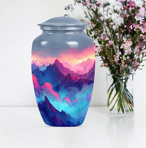 Gray Marble Cremation Urn for Human Ashes