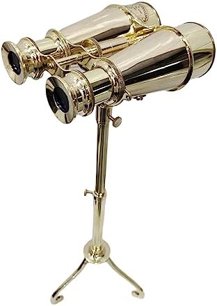 Brass Binocular Nautical Spyglass Decorative Telescope