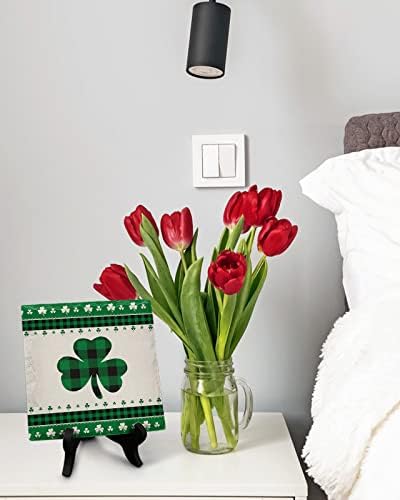 St Patrick Day Decorative Desk Plaque with Wooden Stand