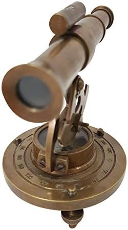 Antique Brass Nautical Compass Decor Telescope