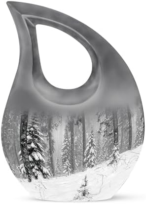 Snowflakes Urn - Small Decorative Ash Cremation Urn for Women and Men