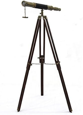 Nautical Brass Telescope 18 Inches Antique Spyglass with Wooden Box