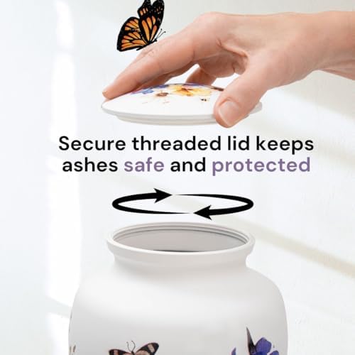 Wildflower Cremation Urn for Women - Handcrafted Decorative Ashes Urn