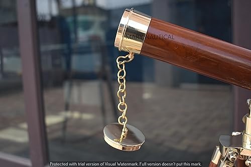 Vintage Brass Telescope with DF Lens and Adjustable Tripod for Kids and Beginners