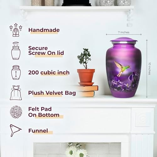 Trupoint Memorials Large Hummingbird Urn for Human Ashes