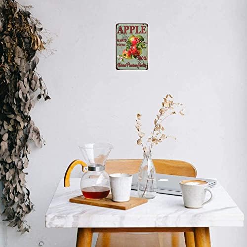 Apple Always Fresh 8x12 Inch Iron Decorative Sign with Vintage Look
