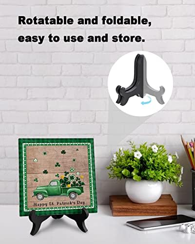 St Patricks Desk Decorative Ceramic Plaque with Wooden Stand