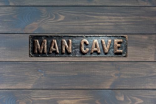Vintage Tin Man Cave Sign Retro Metal Wall Decor 4x16 Inch
