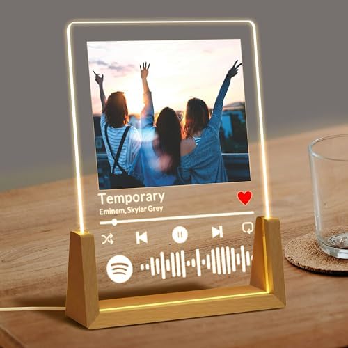 Personalized Spotify Plaque for Birthday Gifts for Women and Men