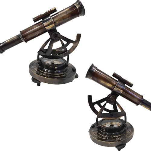 Vintage Nautical Telescope and Compass Set