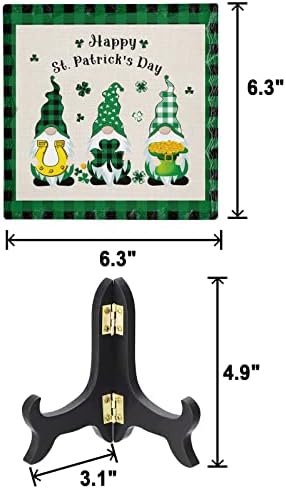 Farm Gnome Desk Decor with Wooden Stand