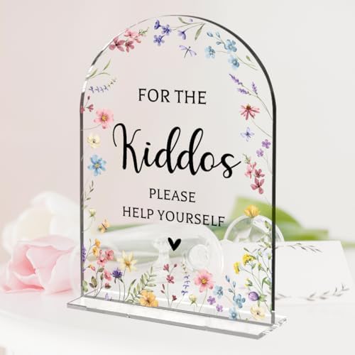Kids Wedding Sign Acrylic Plaque 5x7 Inch Decorative Sign For Ceremony And Reception