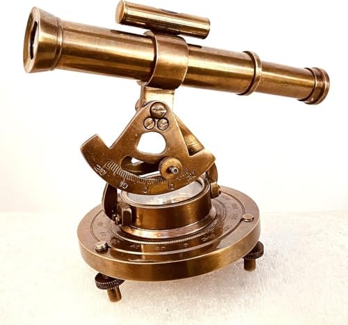 4 Inch Brass Alidade Telescope with Compass Base