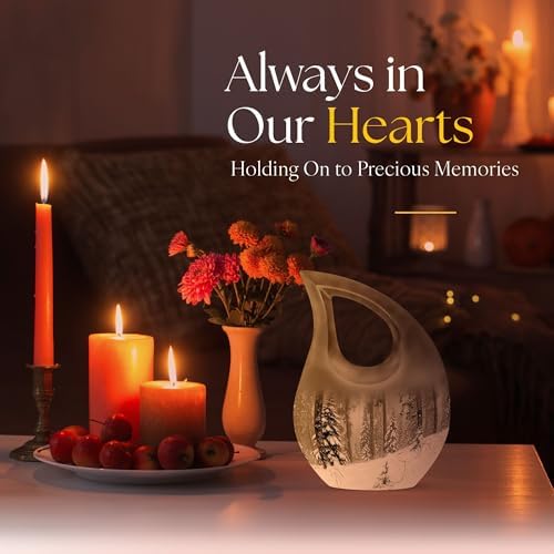 Snowflakes Urn - Small Decorative Ash Cremation Urn for Women and Men