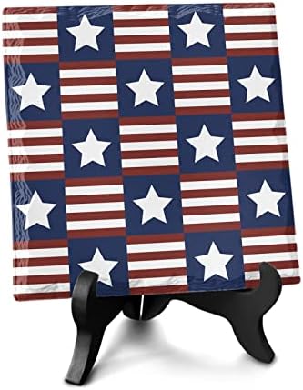 Independence Day Desk Decor with Wooden Stand 1