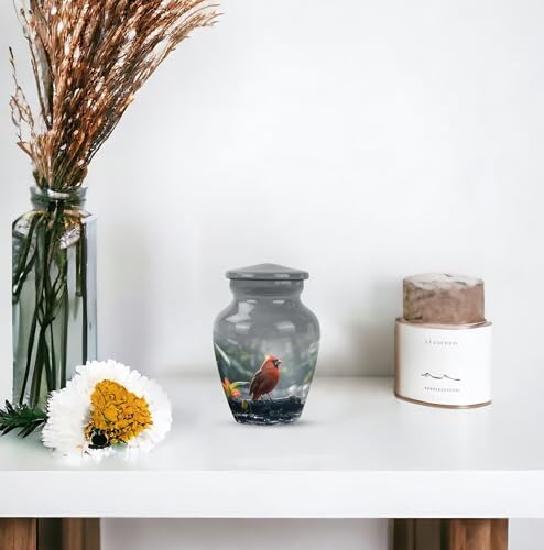 MUKTIVE Cardinal Urns for Human Ashes Mini Set of 2 Gray Decorative Classic