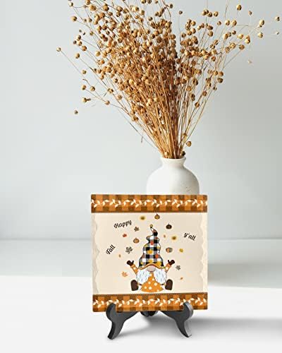 Thanksgiving Gnome Wooden Desk Plaque Sign