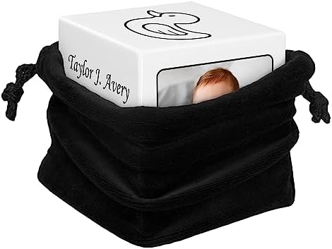 Stonewood Custom Photo Cremation Urn Cube for Infant Ashes - 15 Cubic Inch Capacity