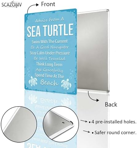Funny Beach Metal Tin Sign 8x12 Inch