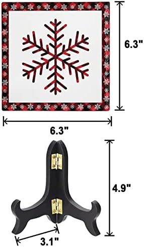 Wooden Stand Desk Plaque with Christmas Design