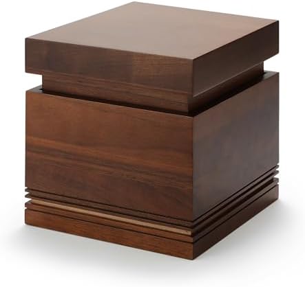 Evergreen Memorials Handcrafted Walnut Urn for Human Ashes