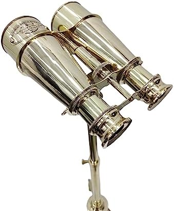 Brass Binocular Nautical Spyglass Decorative Telescope