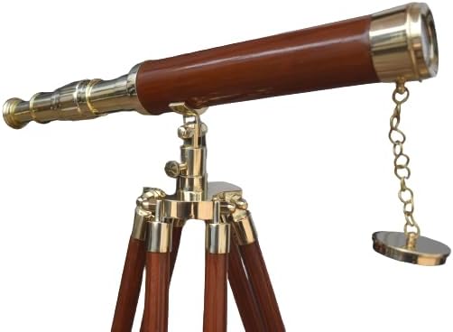 Vintage Brass Telescope with DF Lens and Adjustable Tripod for Kids and Beginners