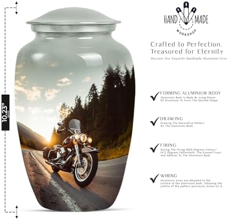 Elegant Riding in Sunlight Decorative Urn 10-Inch