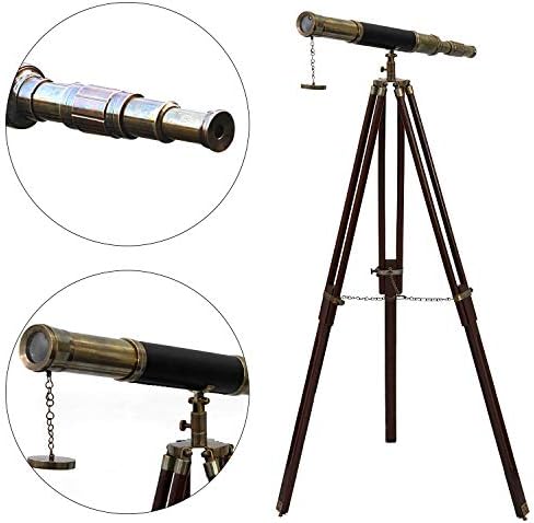 Vintage Sailor Boat Telescope Wooden Stand